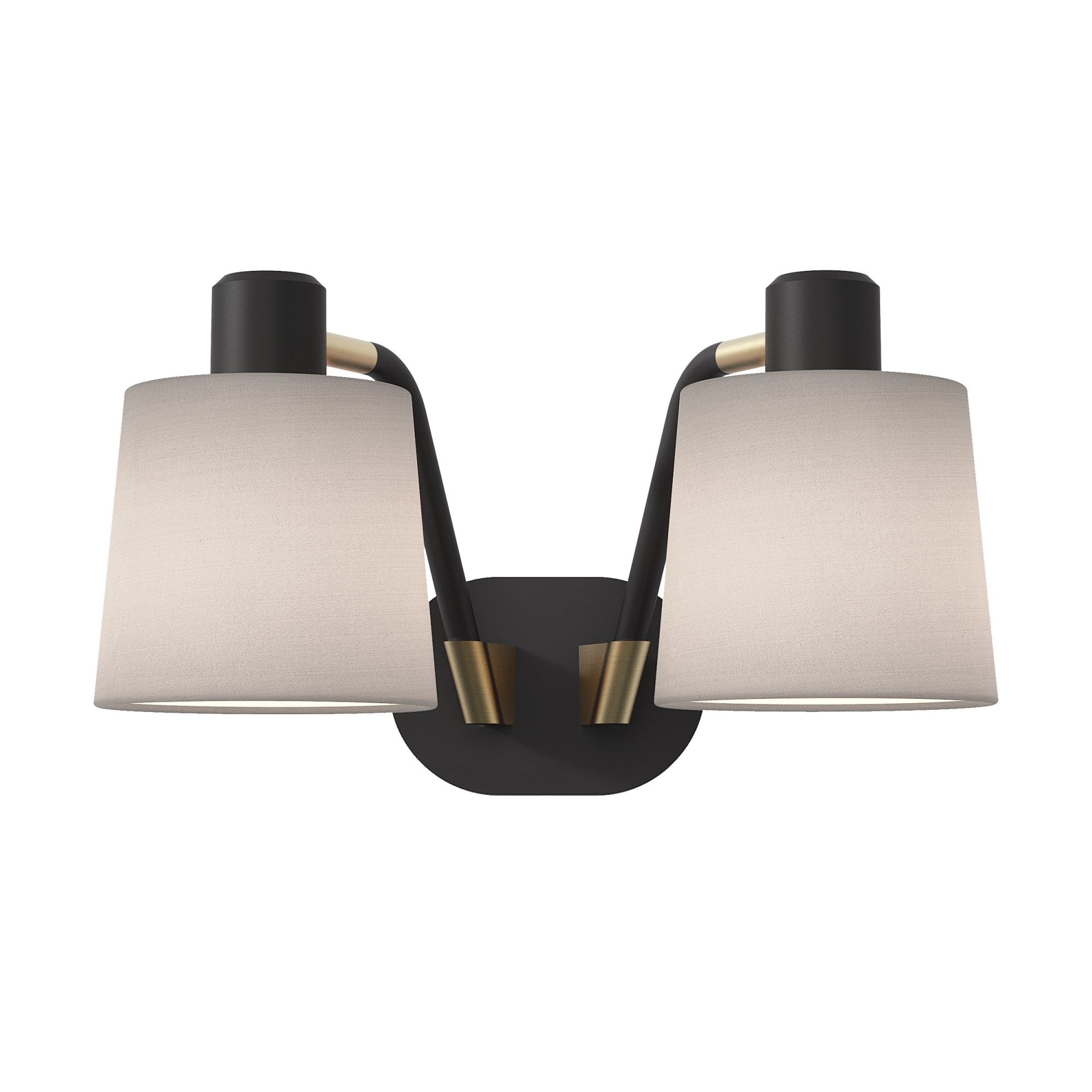 1441002 Edward Twin Wall Light Matt Black
