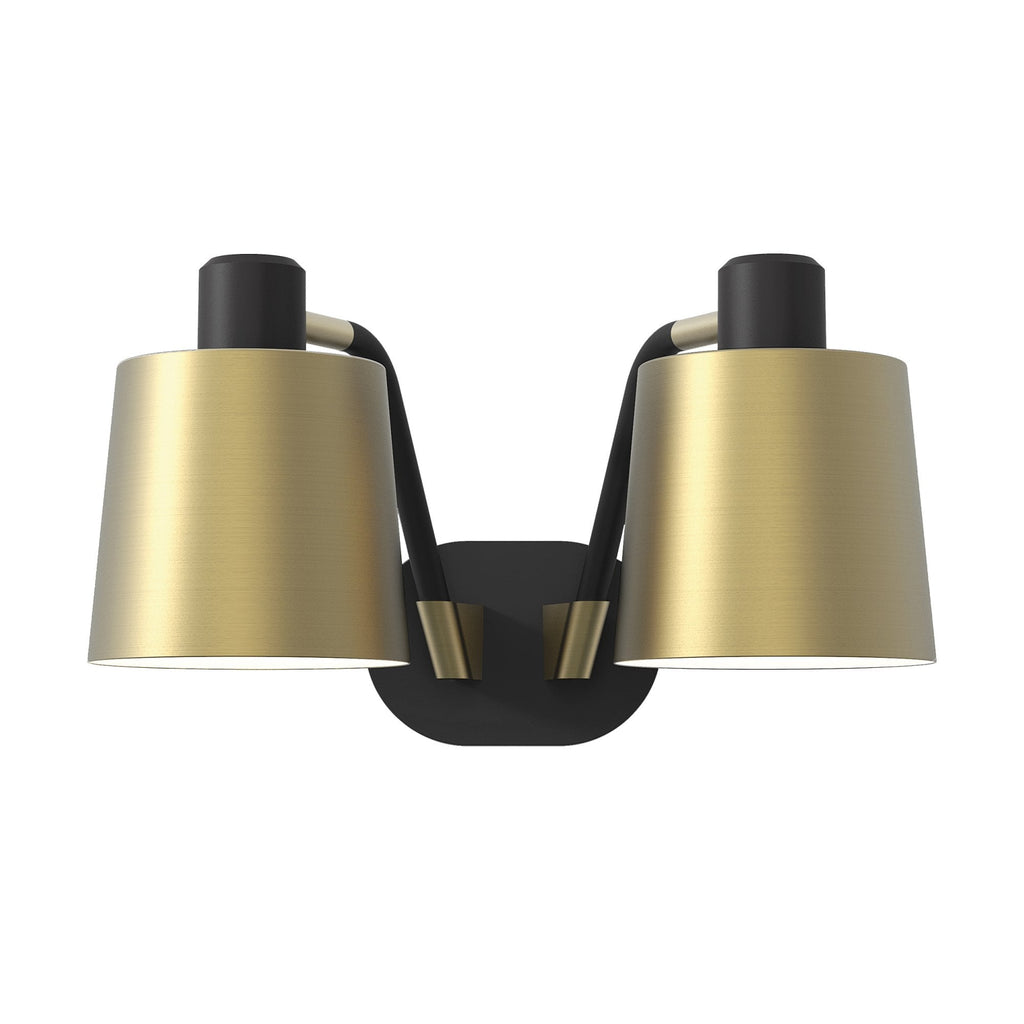 1441002 Edward Twin Wall Light Matt Black