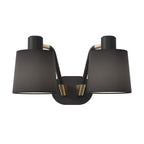 1441002 Edward Twin Wall Light Matt Black