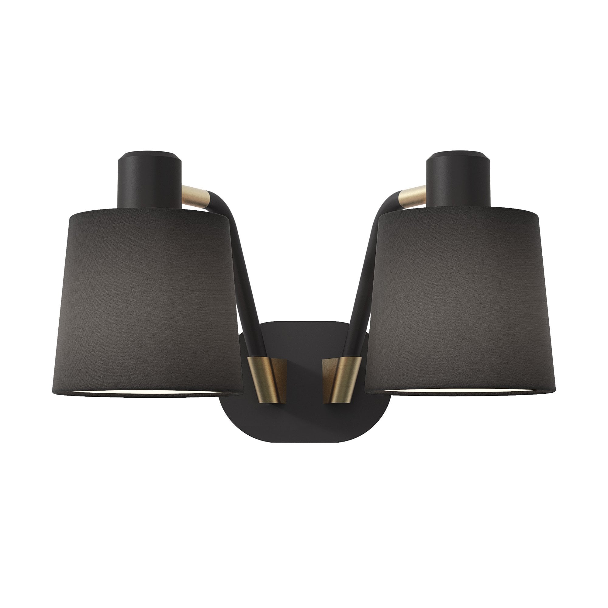 1441002 Edward Twin Wall Light Matt Black