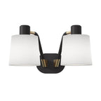 1441002 Edward Twin Wall Light Matt Black