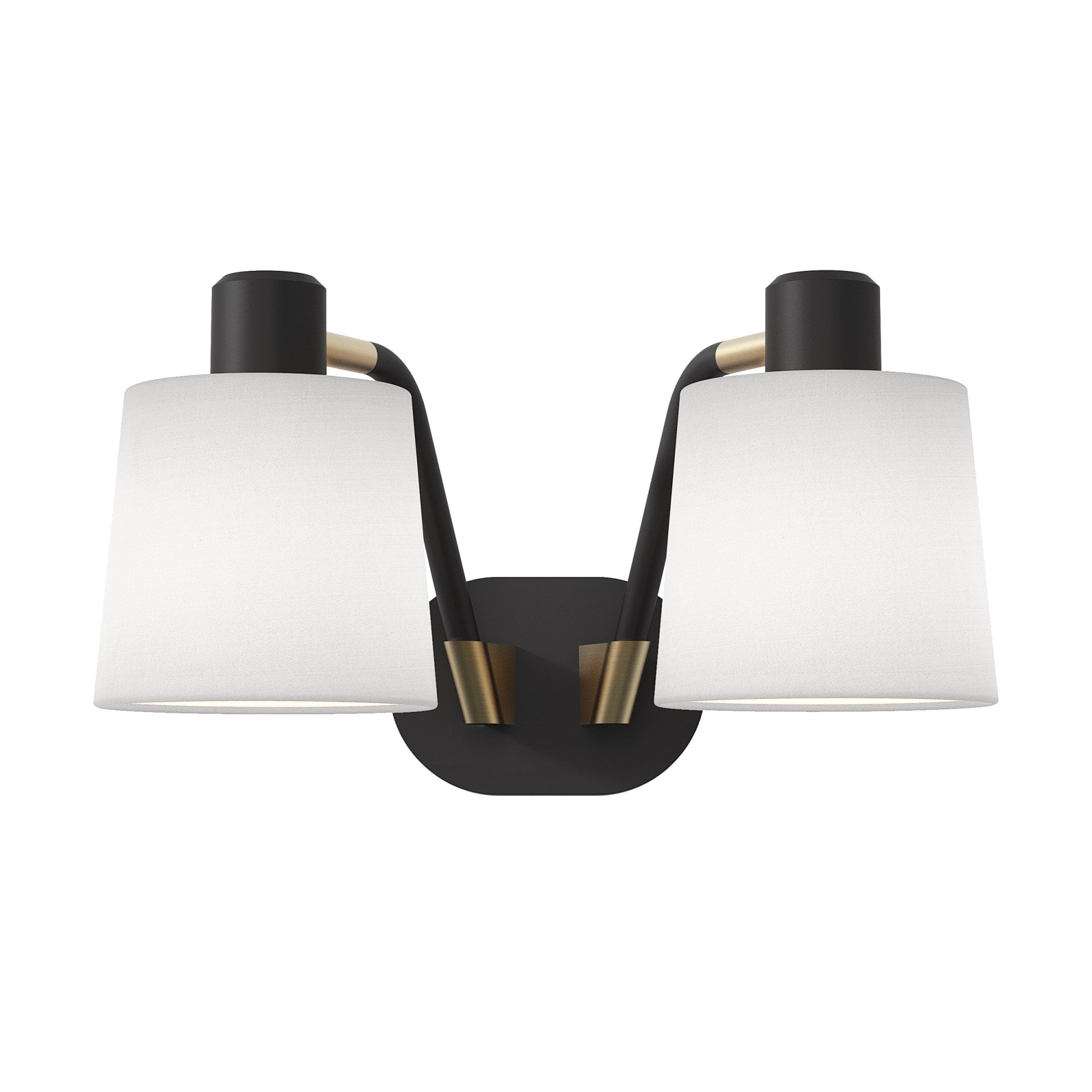 1441002 Edward Twin Wall Light Matt Black