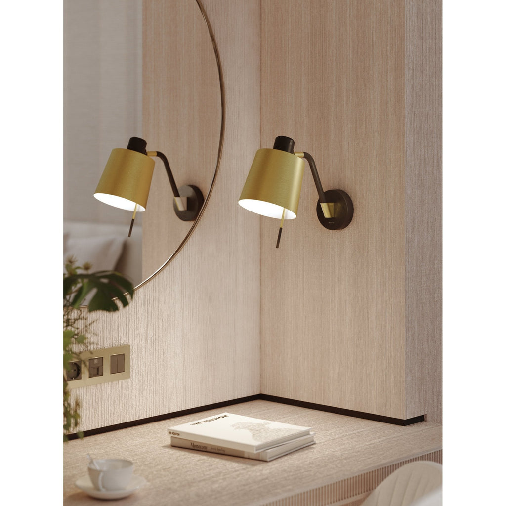 1441013 Edward Switched Wall Light Matt Black