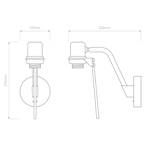 1441013 Edward Switched Wall Light Matt Black