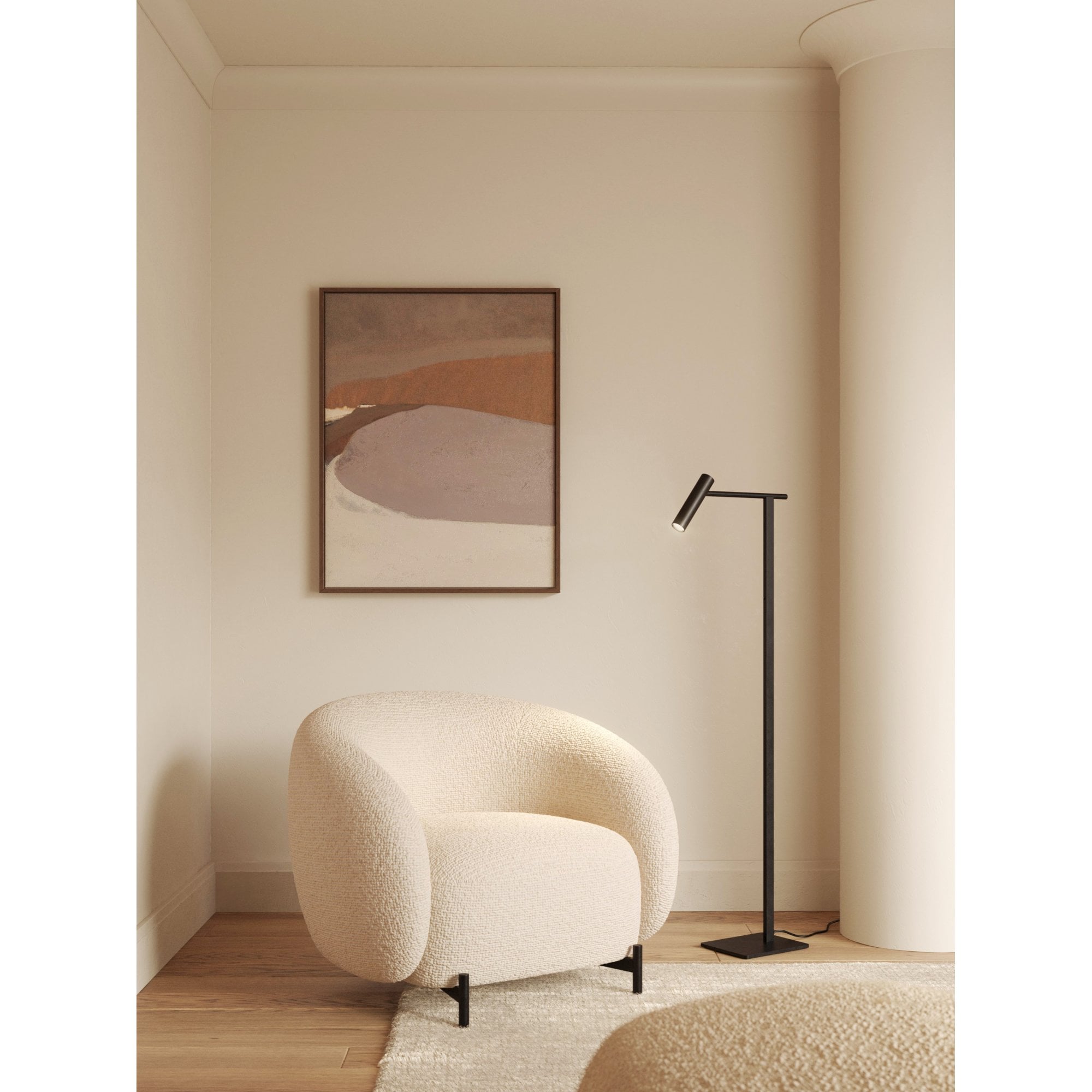 1457001 Leda Floor Light Matt Black