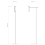 1457001 Leda Floor Light Matt Black