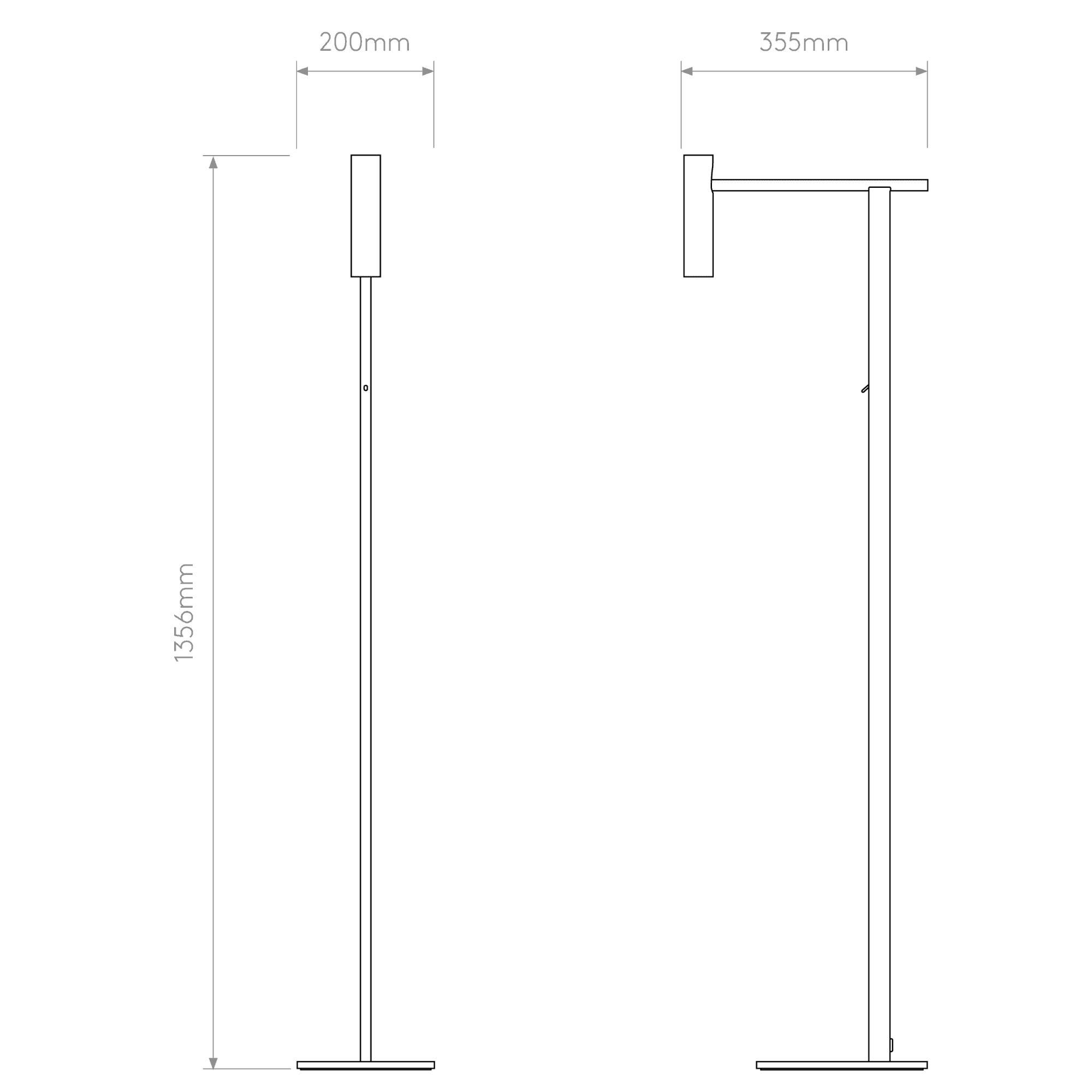 1457001 Leda Floor Light Matt Black