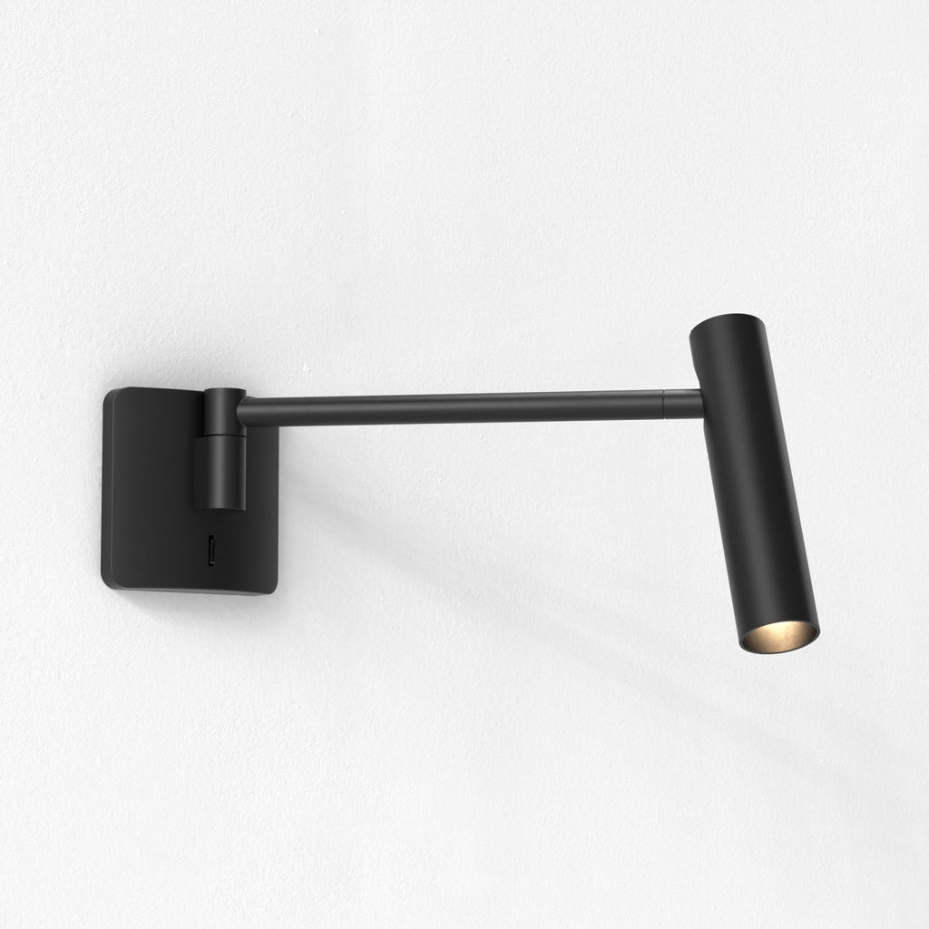 1457004 Leda Swing Arm Reading Light Matt Black