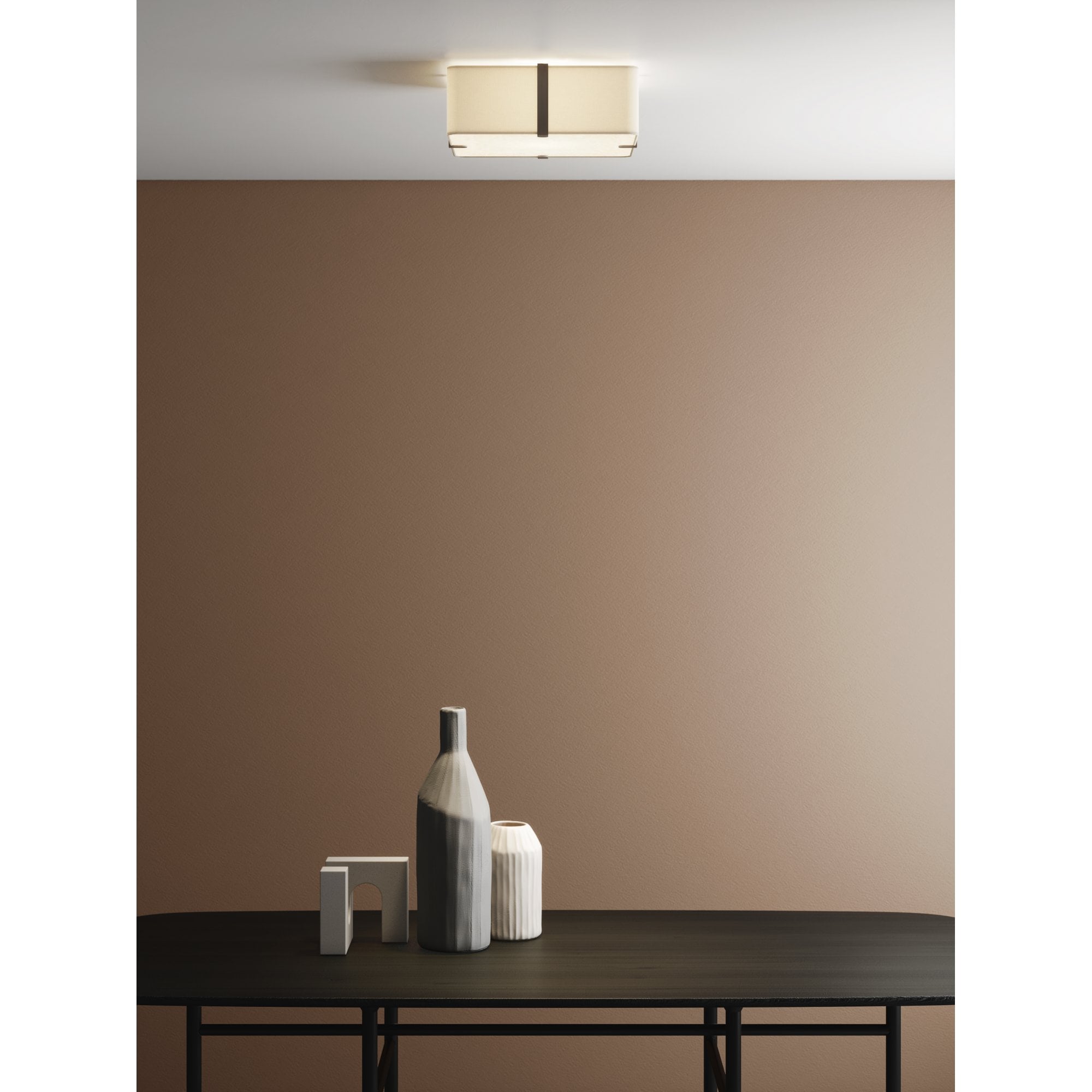 1462001 Ceiling Base 290 2 Light Ceiling Light Matt White