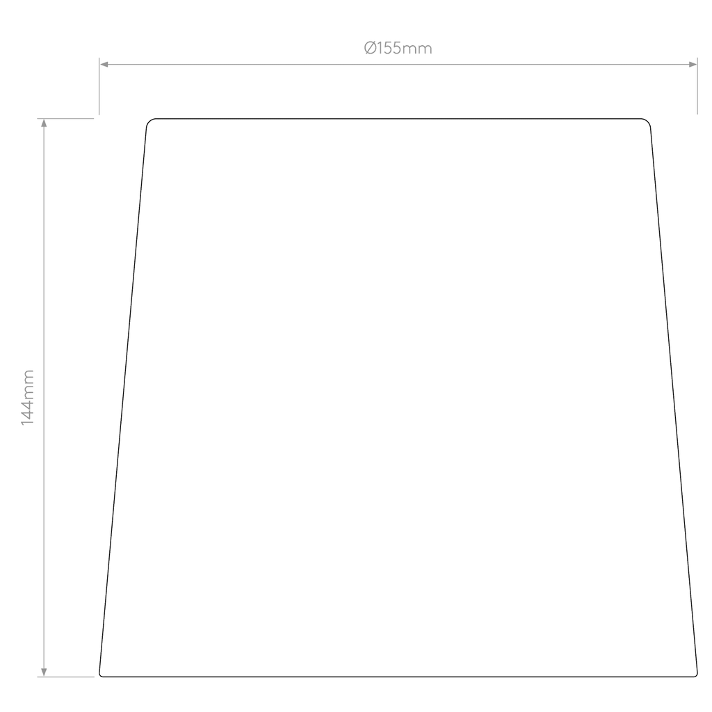 5013024 Tapered Drum 155 Shade Matt Black