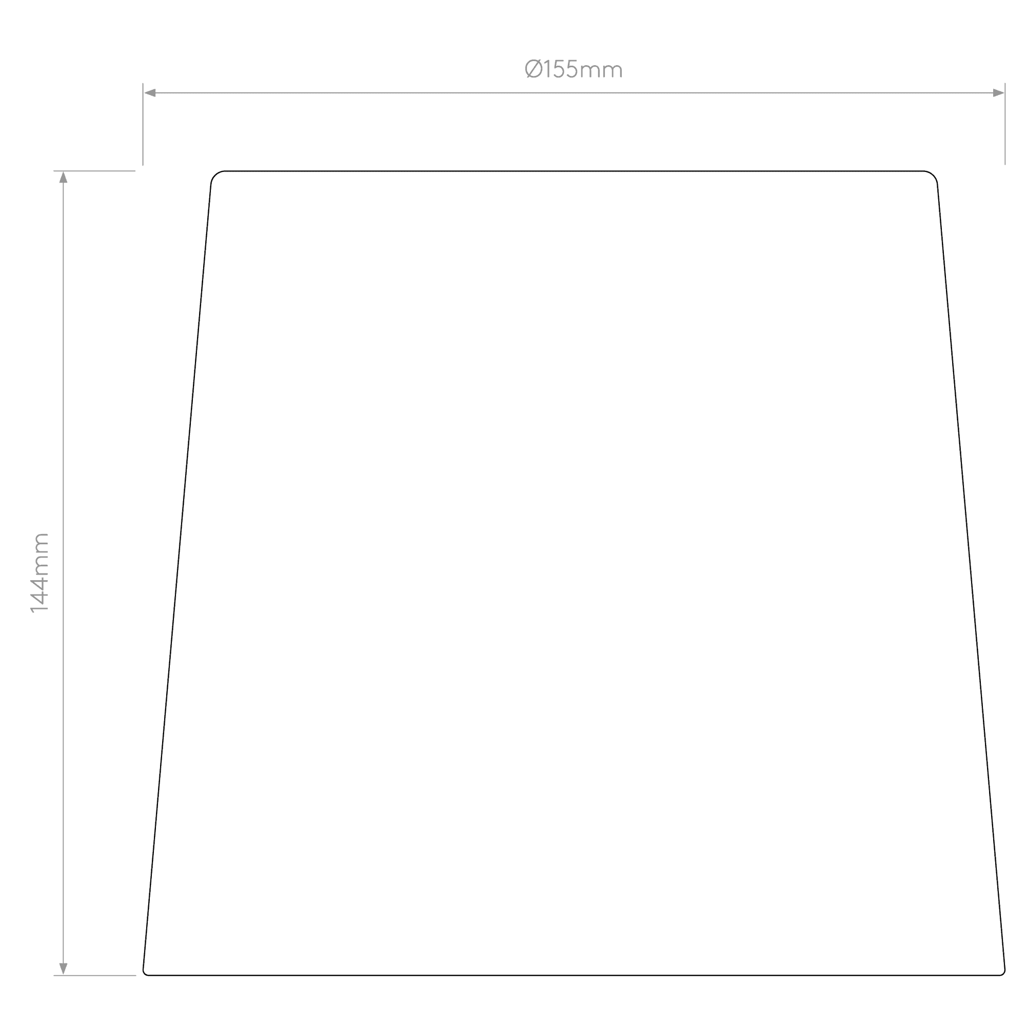5013027 Tapered Drum 155 Shade White