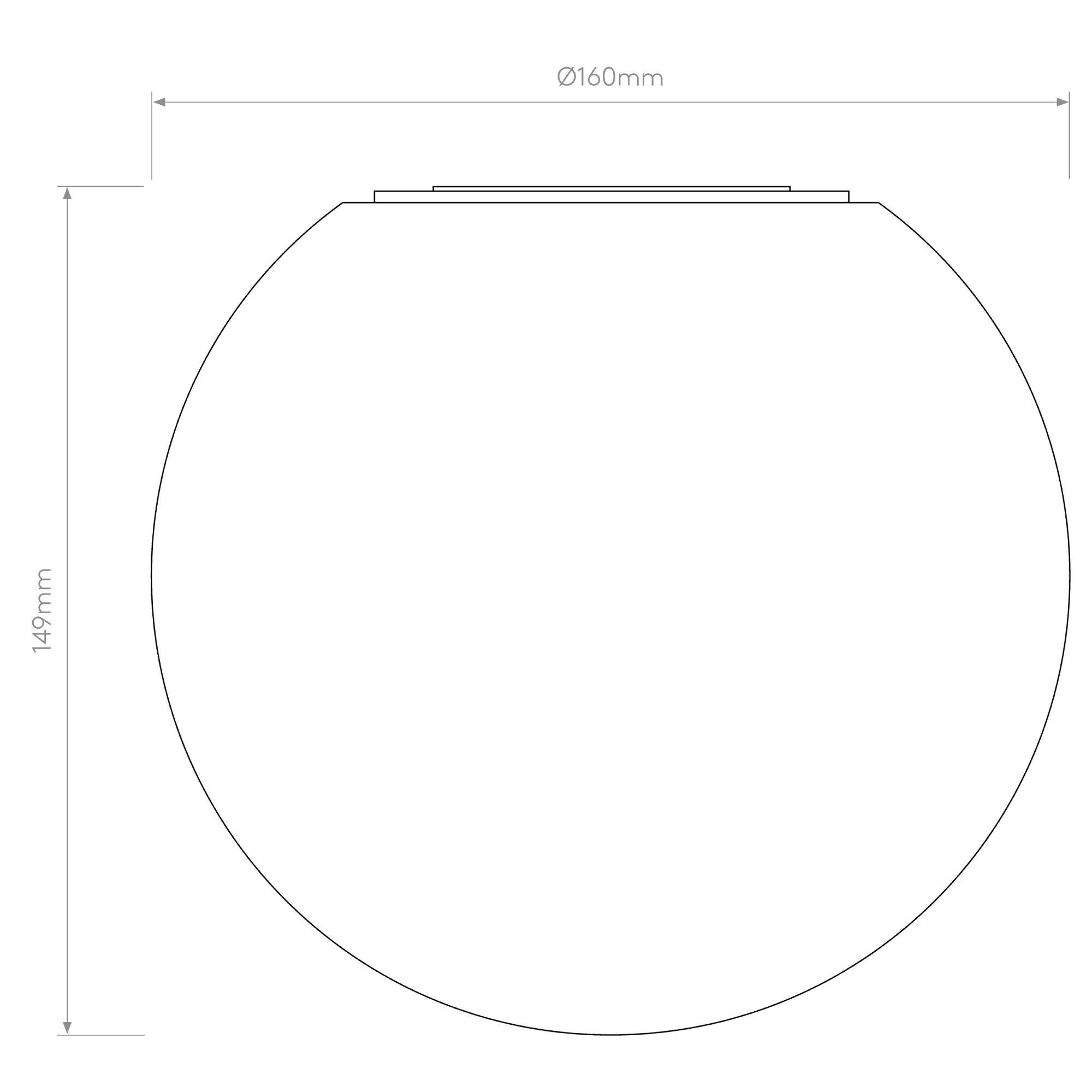 5039001 Nara Globe Glass Shade White (Opal) (S)