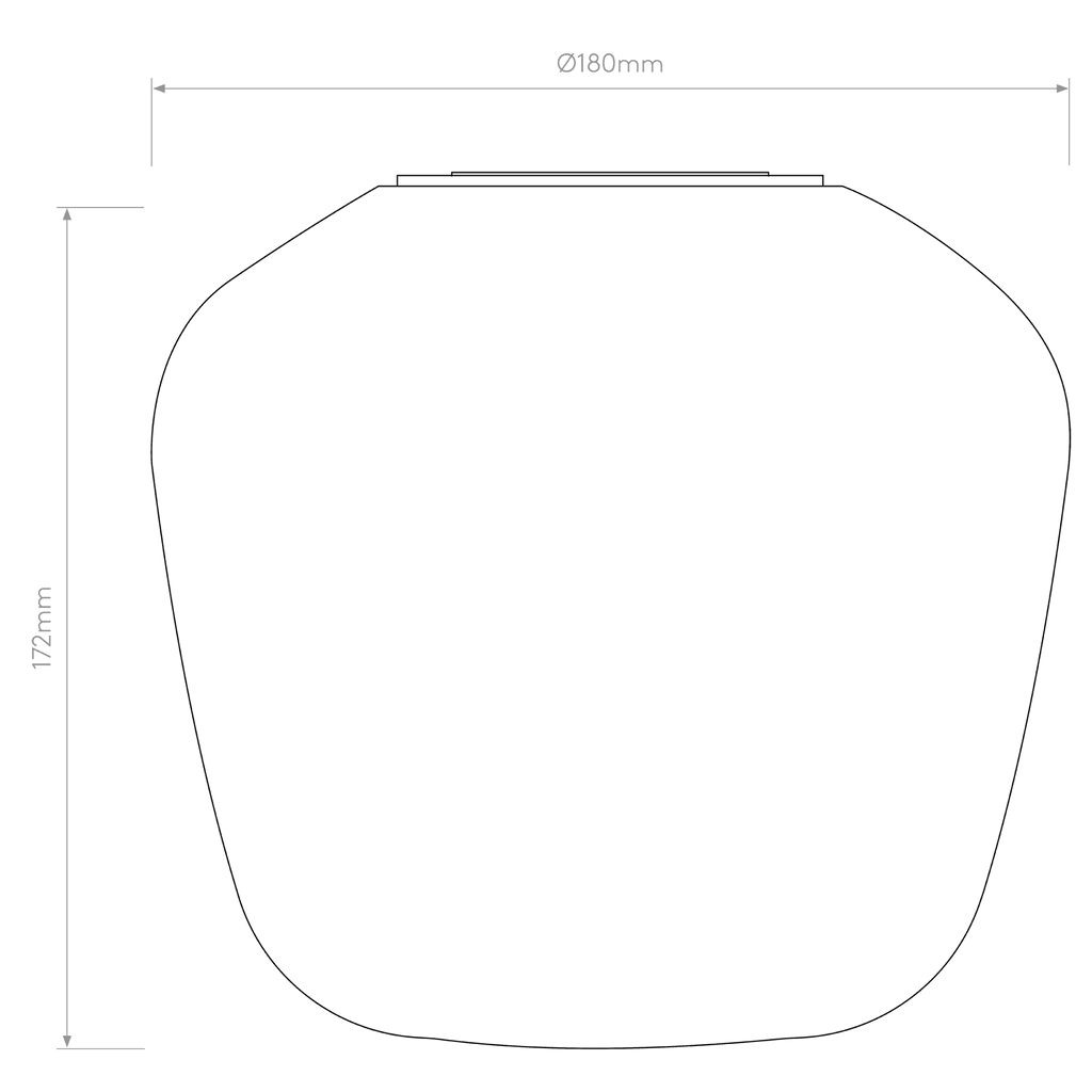 5039003 Nara Taper Glass Shade White (Opal)