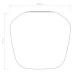 5039003 Nara Taper Glass Shade White (Opal)