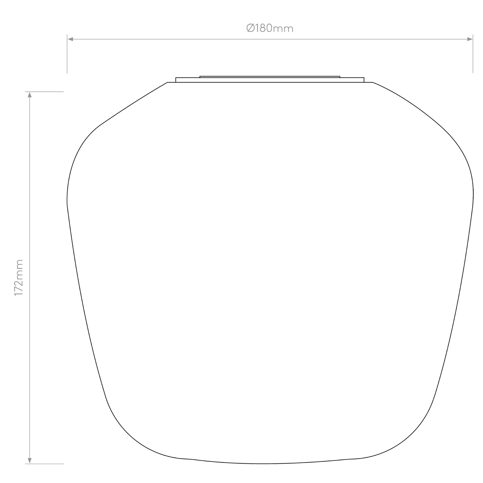 5039003 Nara Taper Glass Shade White (Opal)