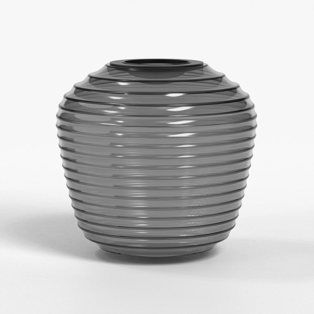 5039004 Nara Taper Ribbed Glass Shade Smoke