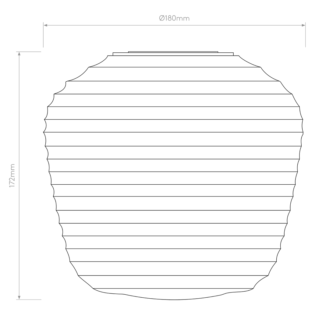 5039004 Nara Taper Ribbed Glass Shade Smoke