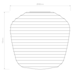 5039004 Nara Taper Ribbed Glass Shade Smoke