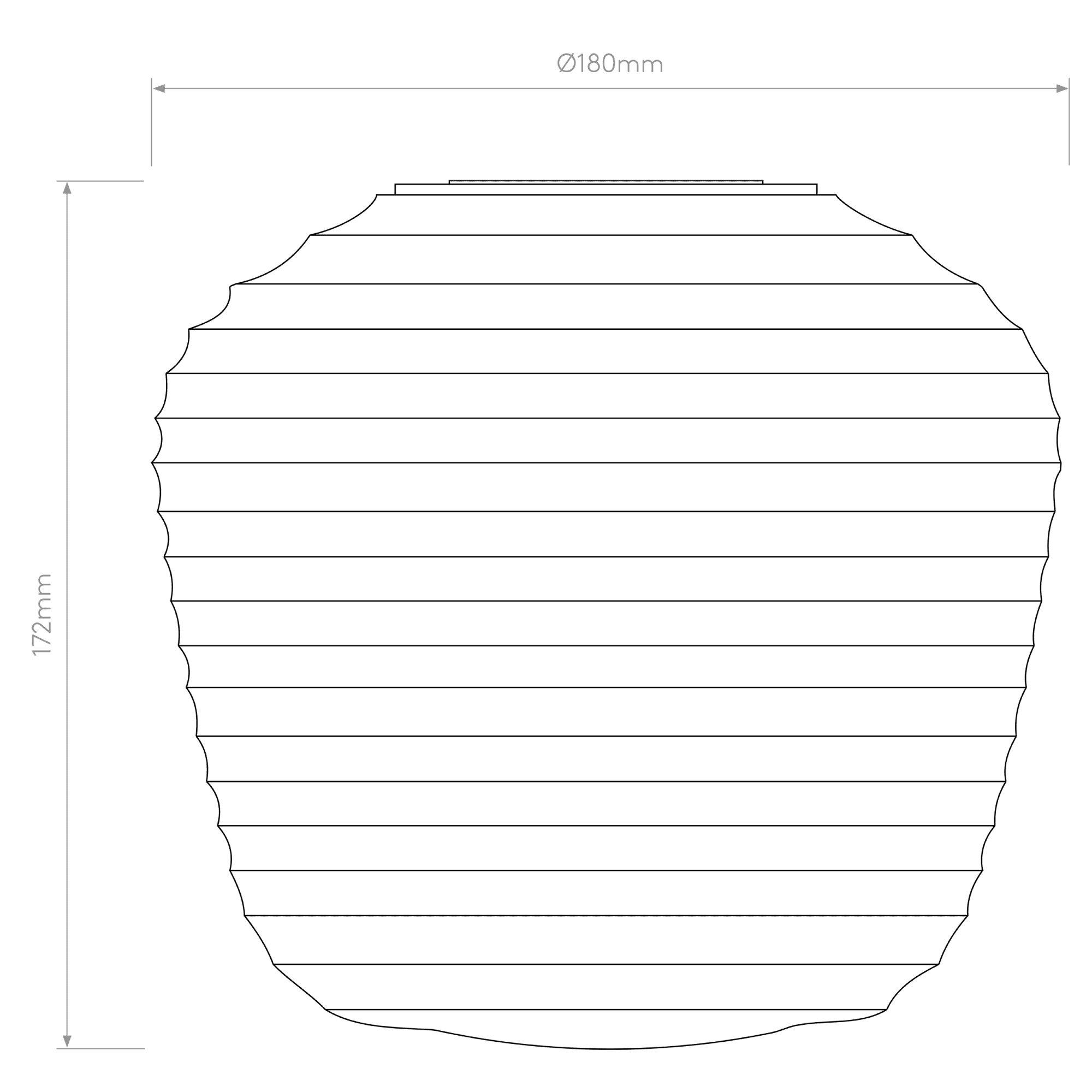 5039004 Nara Taper Ribbed Glass Shade Smoke