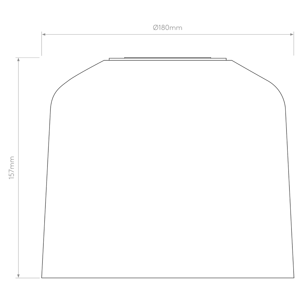 5039005 Nara Cone Glass Shade White (Opal)