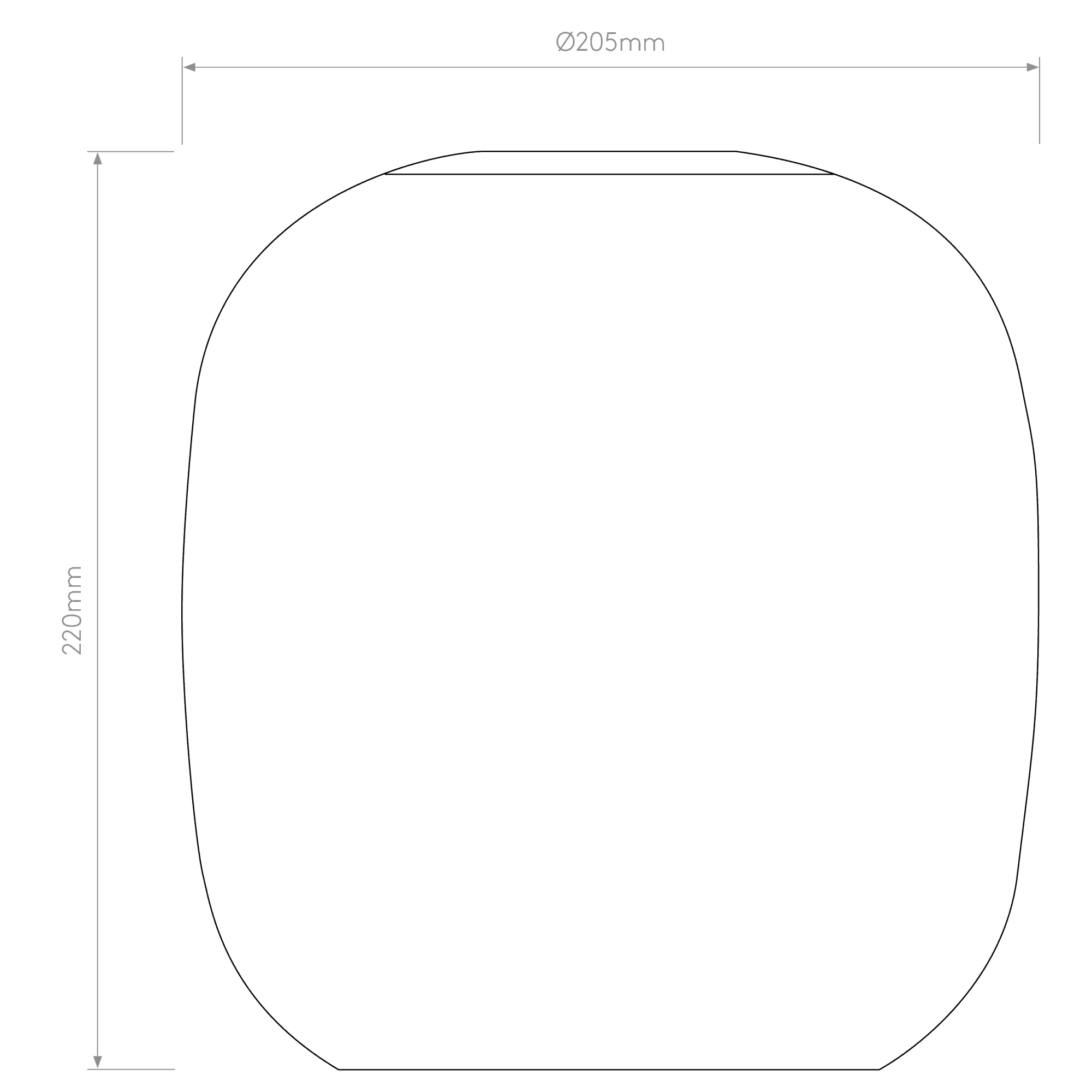 5041001 Curve Glass 220 Shade Dark Smoke