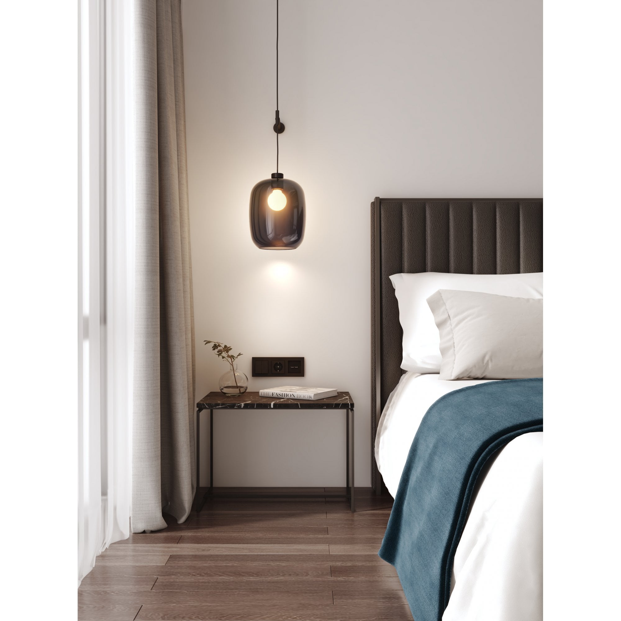 5041002 Curve Glass 285 Shade Dark Smoke