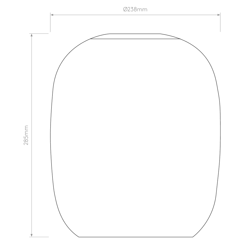5041002 Curve Glass 285 Shade Dark Smoke