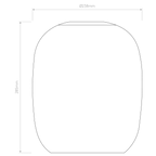 5041002 Curve Glass 285 Shade Dark Smoke