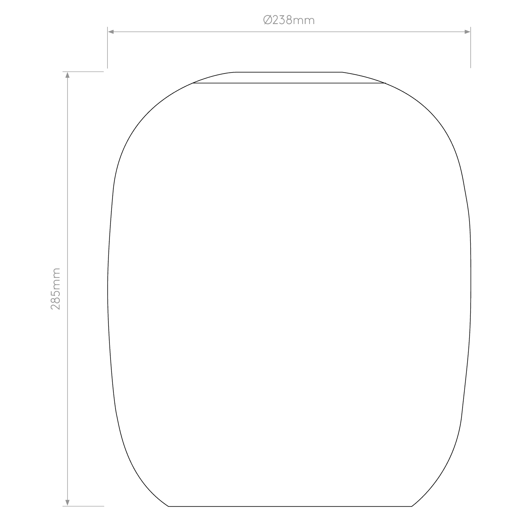 5041002 Curve Glass 285 Shade Dark Smoke