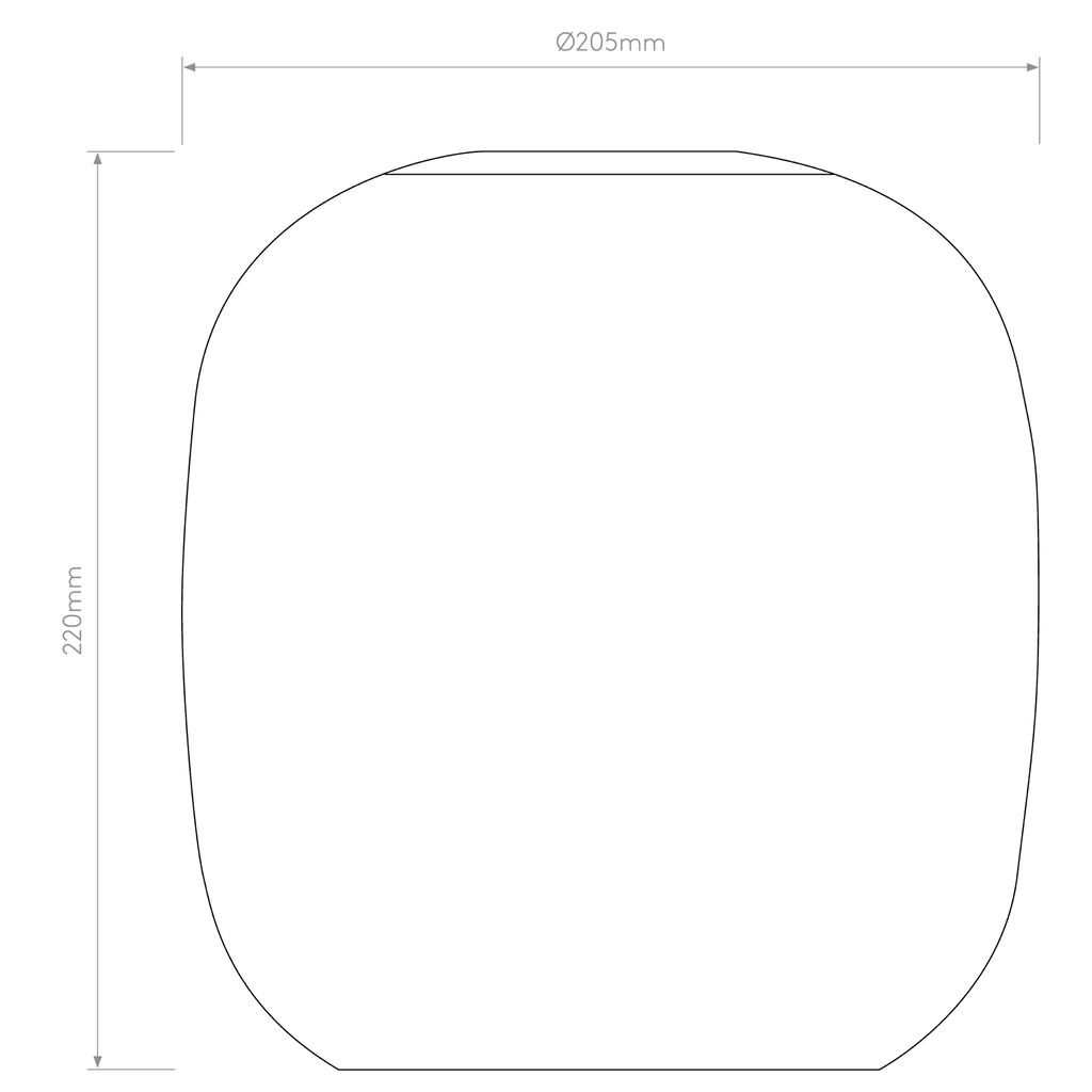 5041003 Curve Glass 220 Shade Clear
