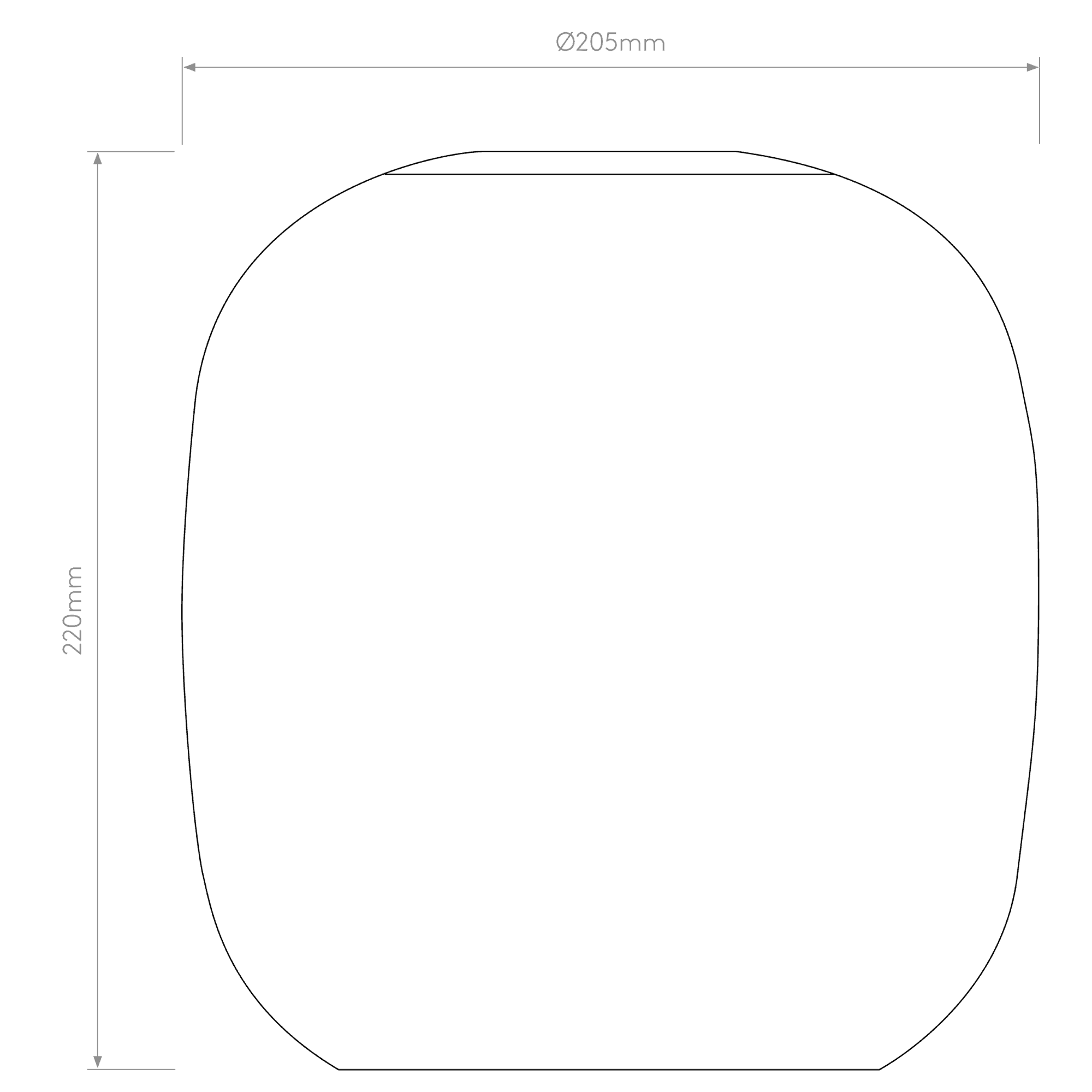 5041003 Curve Glass 220 Shade Clear