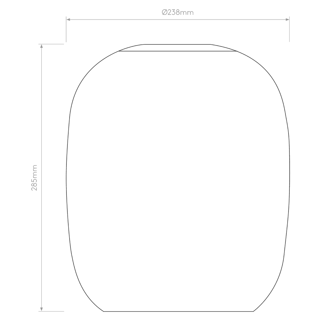 5041004 Curve Glass 285 Shade Clear