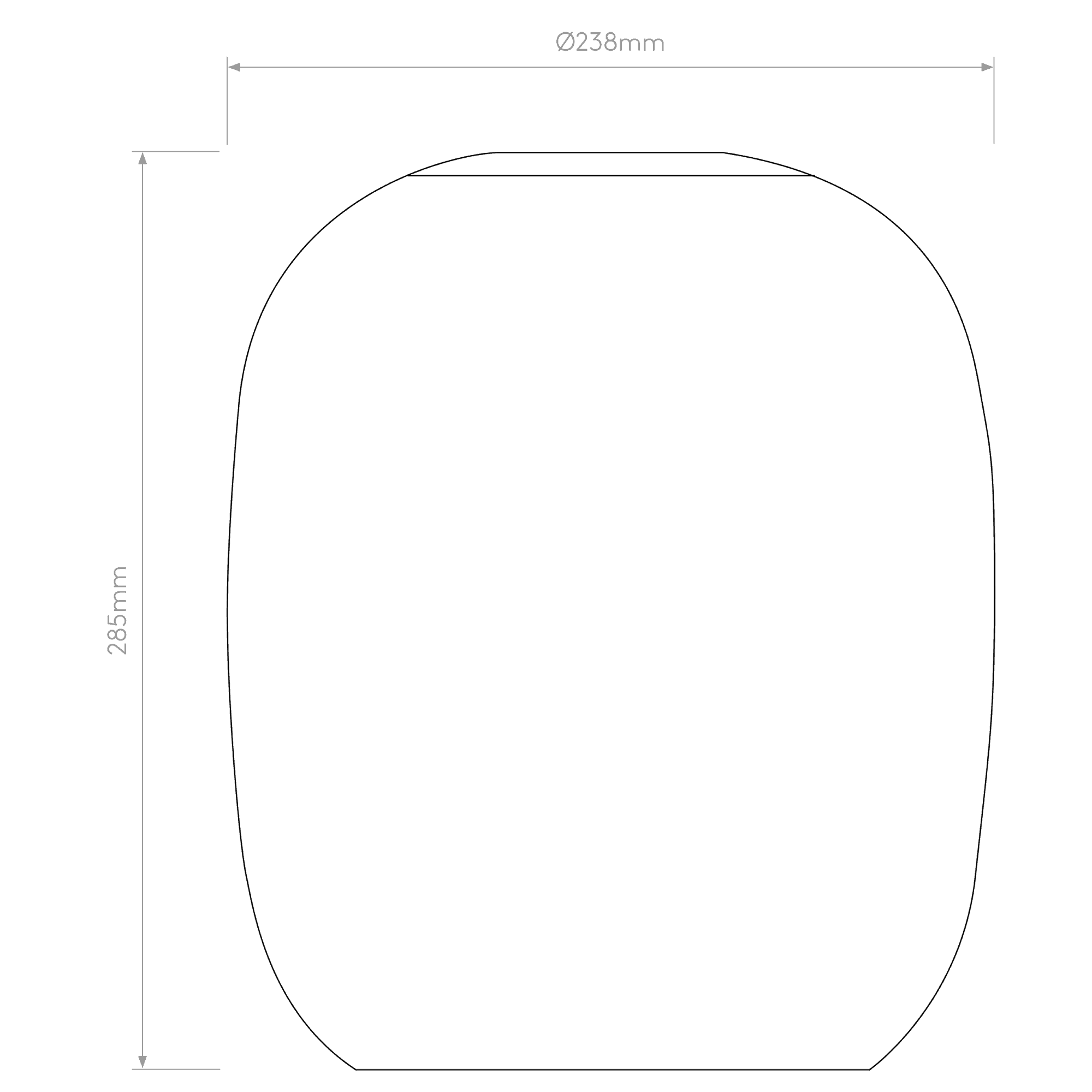 5041004 Curve Glass 285 Shade Clear