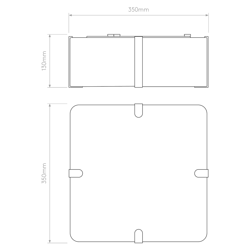 5042008 Elba Square 350 Shade Putty
