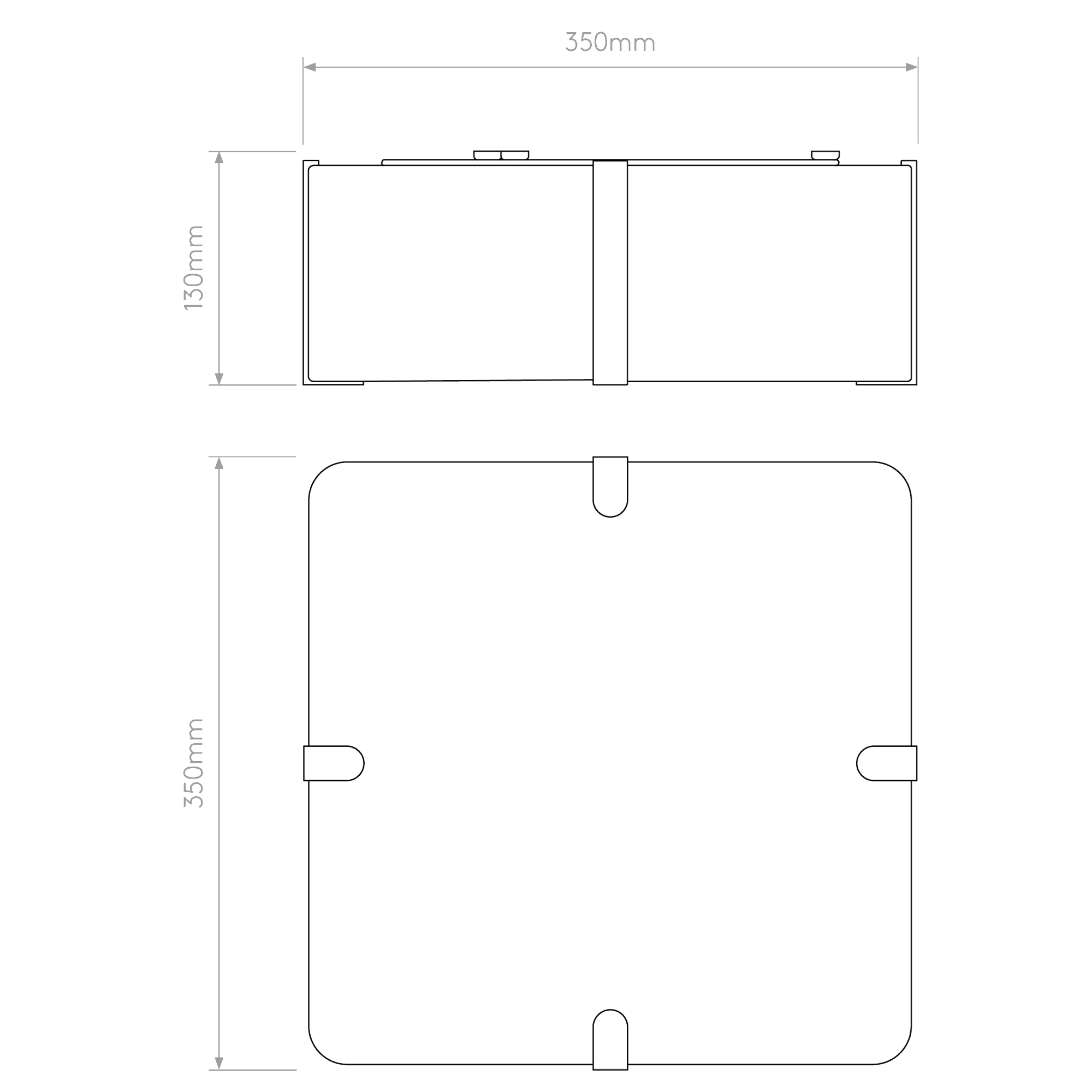 5042008 Elba Square 350 Shade Putty