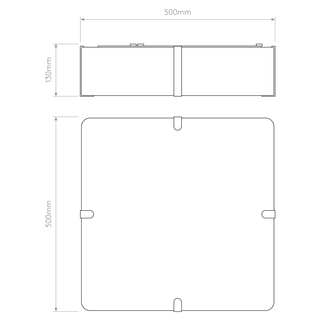 5042010 Elba Square 500 Shade Putty