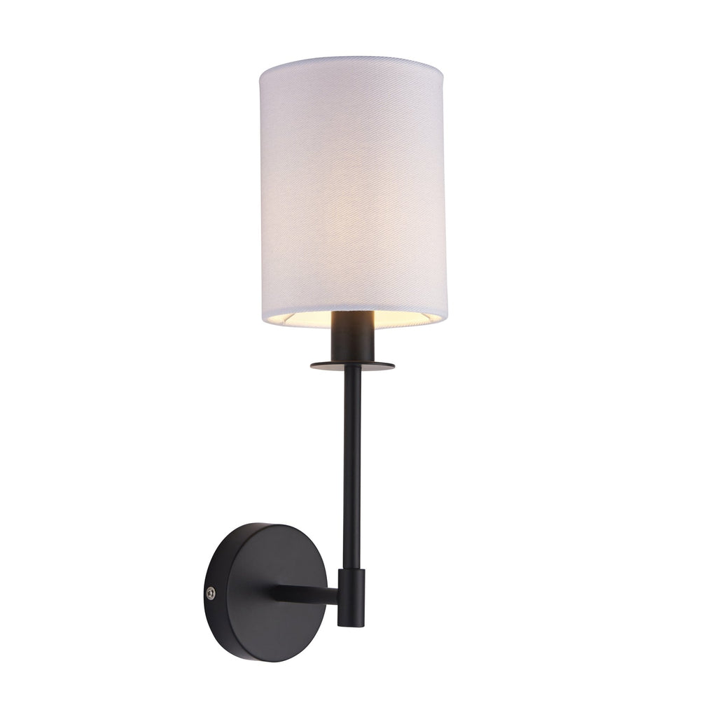 101660 Sancerre Wall Light Black & White Shade