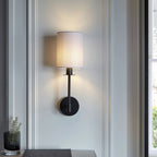 101660 Sancerre Wall Light Black & White Shade