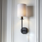 101660 Sancerre Wall Light Black & White Shade