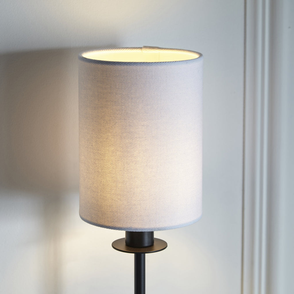 101660 Sancerre Wall Light Black & White Shade