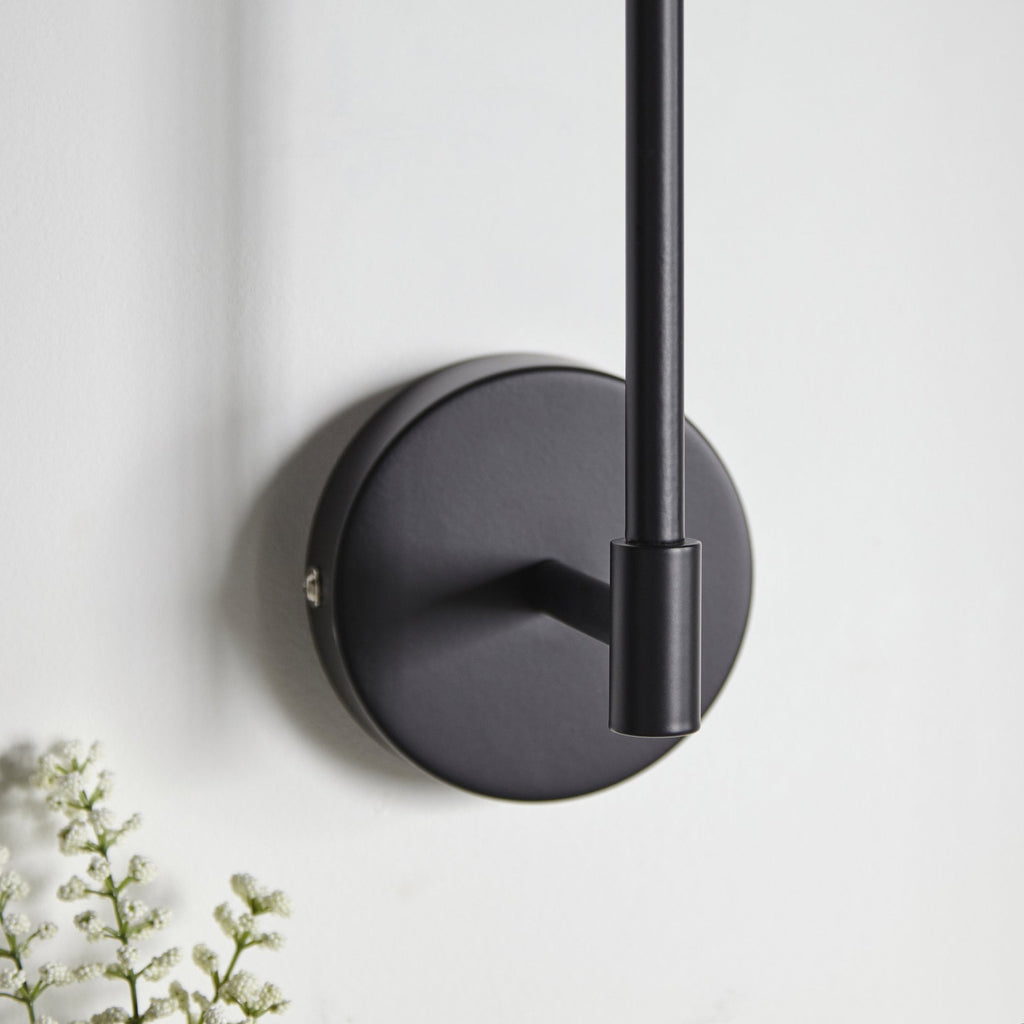 101660 Sancerre Wall Light Black & White Shade