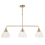 103014 Hansen 3 Light Linear Pendant Antique Brass