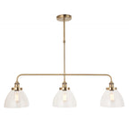 103014 Hansen 3 Light Linear Pendant Antique Brass