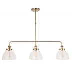 103014 Hansen 3 Light Linear Pendant Antique Brass