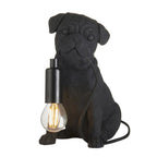 107325 Pug Puppy Table Lamp Black