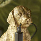 107364 Labrador Puppy Table Lamp Gold & Black