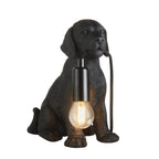 107365 Labrador Puppy Table Lamp Black