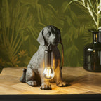 107365 Labrador Puppy Table Lamp Black