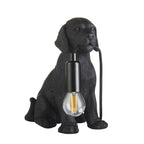 107365 Labrador Puppy Table Lamp Black