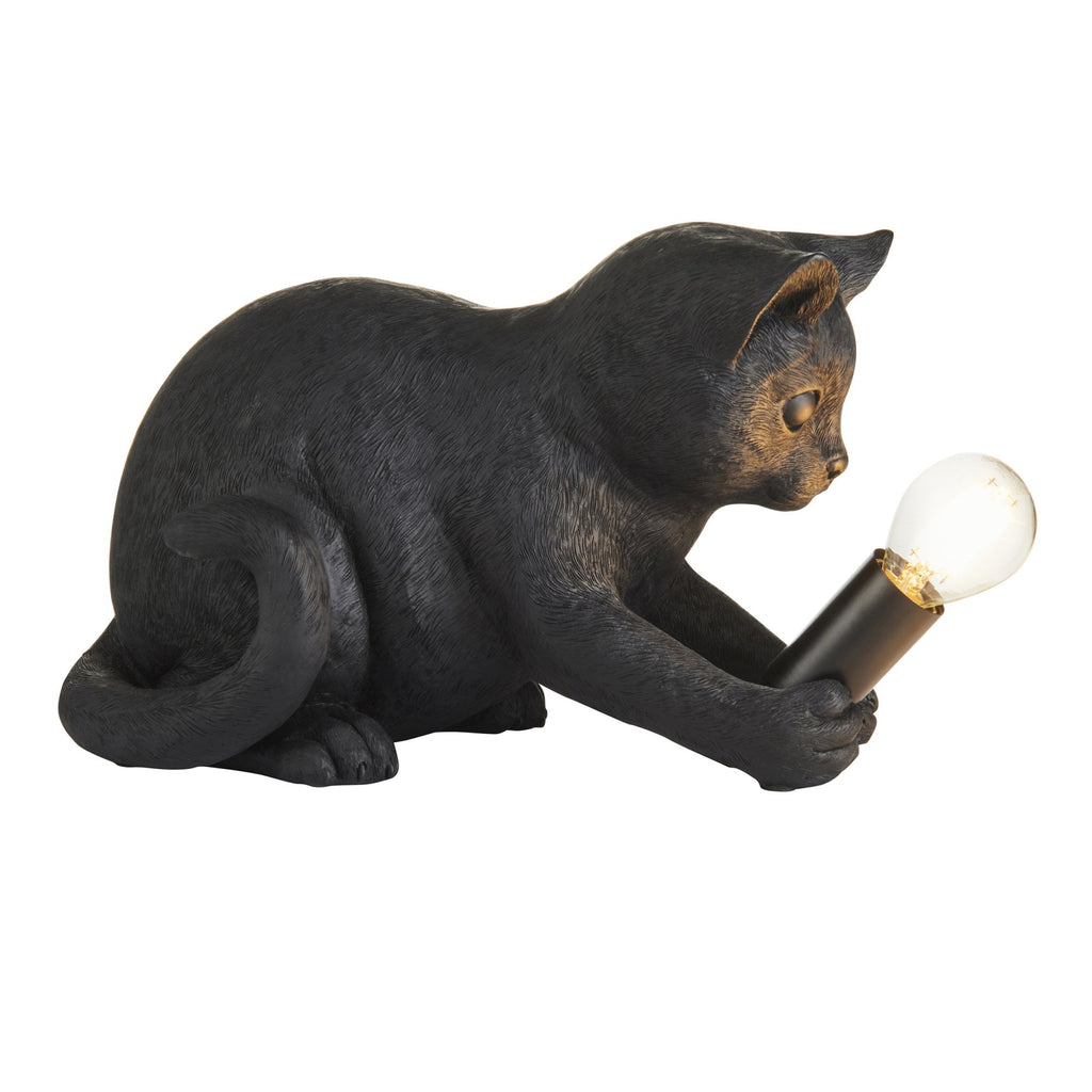 107390 Kitten Table Lamp Black